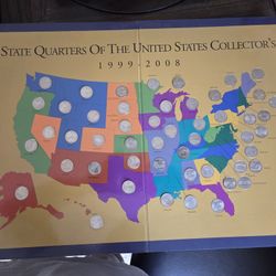 First State Quarters Of The United States Collectors Map 