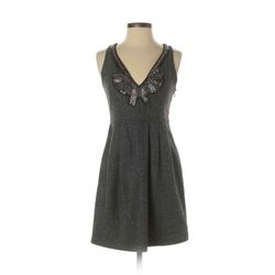 SILENCE + NOISE Women Gray Sleeveless Tweed Beaded Urban Outfitters Dress Size 2