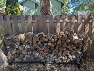 Seasoned Firewood Bundle + Log Rack + Rustic Wood Rounds - $100 (NE Bend)