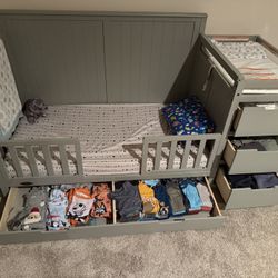 Graco Hadley 5-in-1 Convertible Crib w/ Changing Table & Storage