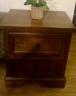 This Ad Still Up - Still Available*Beautiful Premium Quality Craftsmanship Solid Wood 2 Drawers Nightstand/Side Table with USB Plug-in