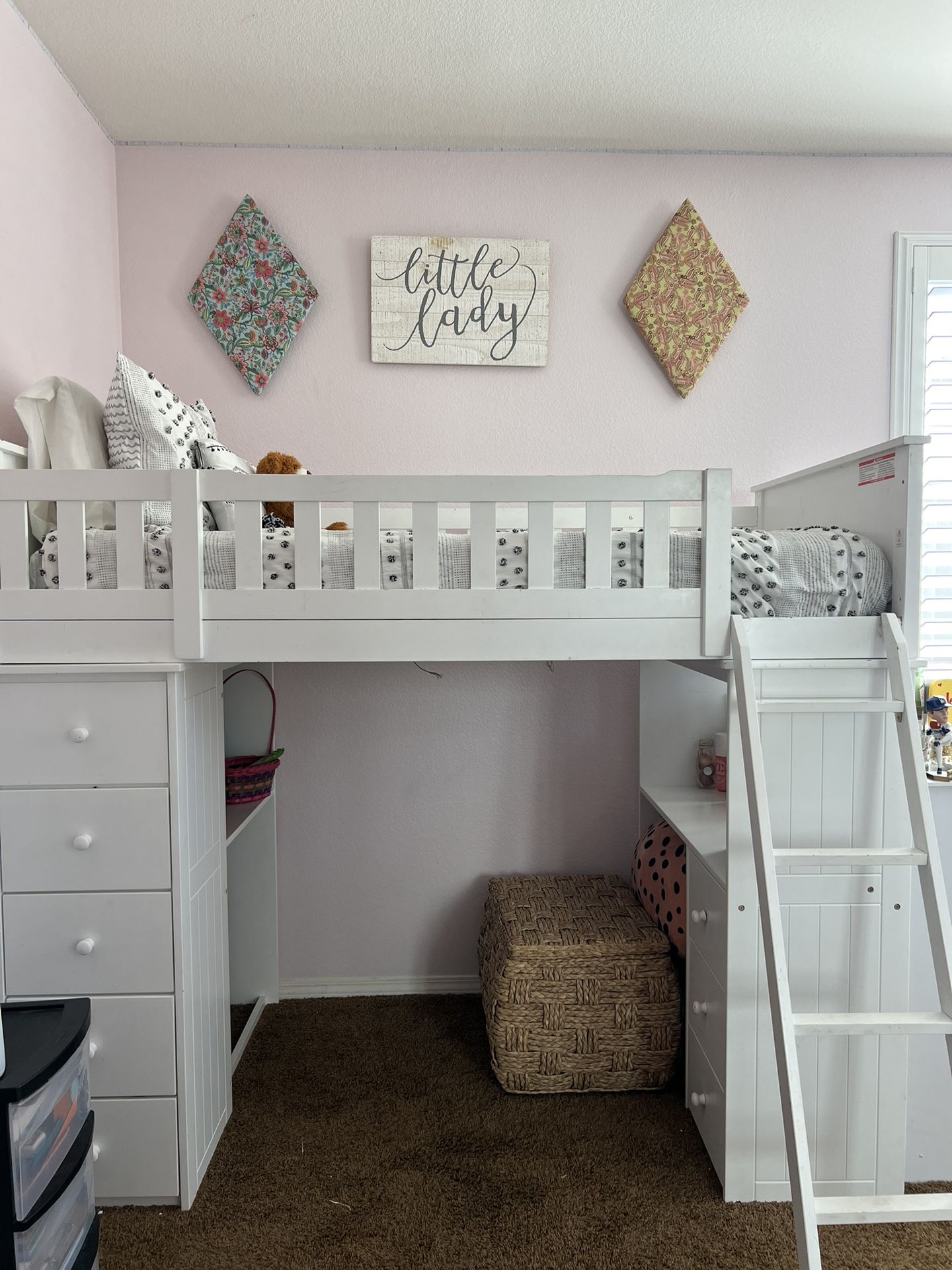 Girls Bunk Bed With Desk