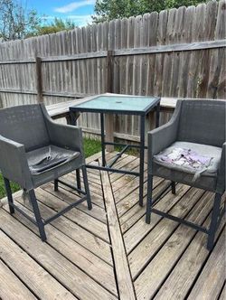 Table height table and chairs