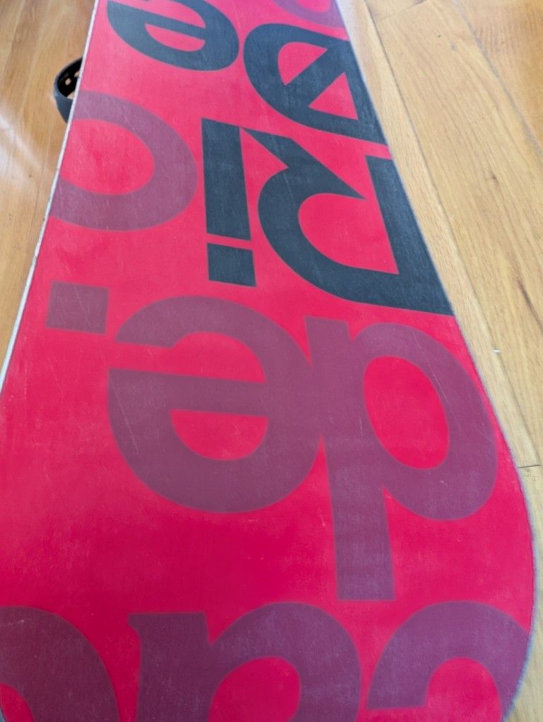 Ride Decade snowboard 160cm, mens size 10 boots, helmet, bag