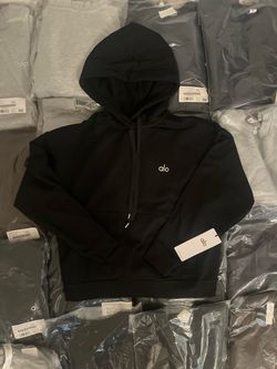 Alo Black Pullover Hoodie with Tags
