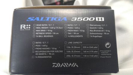 Daiwa Saltiga 3500H spinning reel. New 2016 model for Sale in