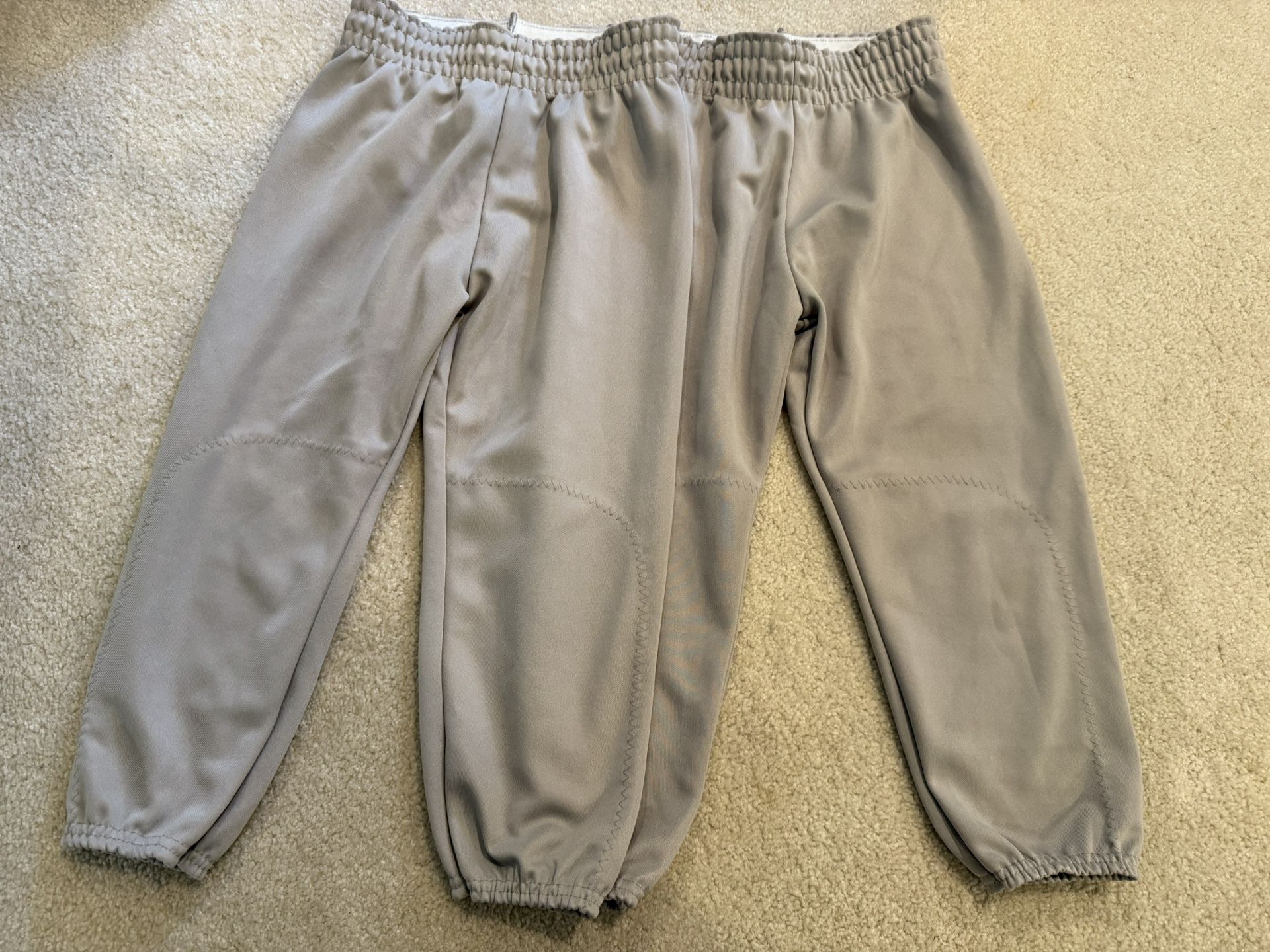 Two Youth Gray Augusta Sportswear Baseball/Softball Pants, Size Large