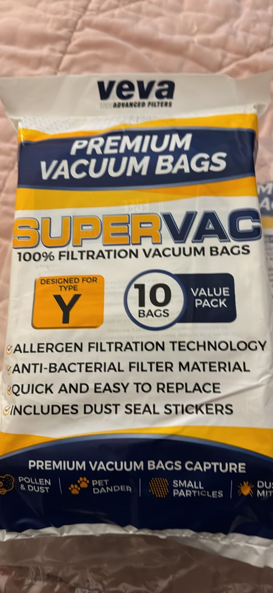 Y Type 100% Filtration Vacuum bags