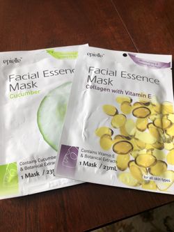 Two facial masks two dollars each
