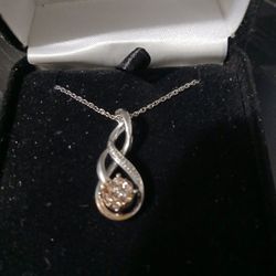 Sterling silver necklace and charm