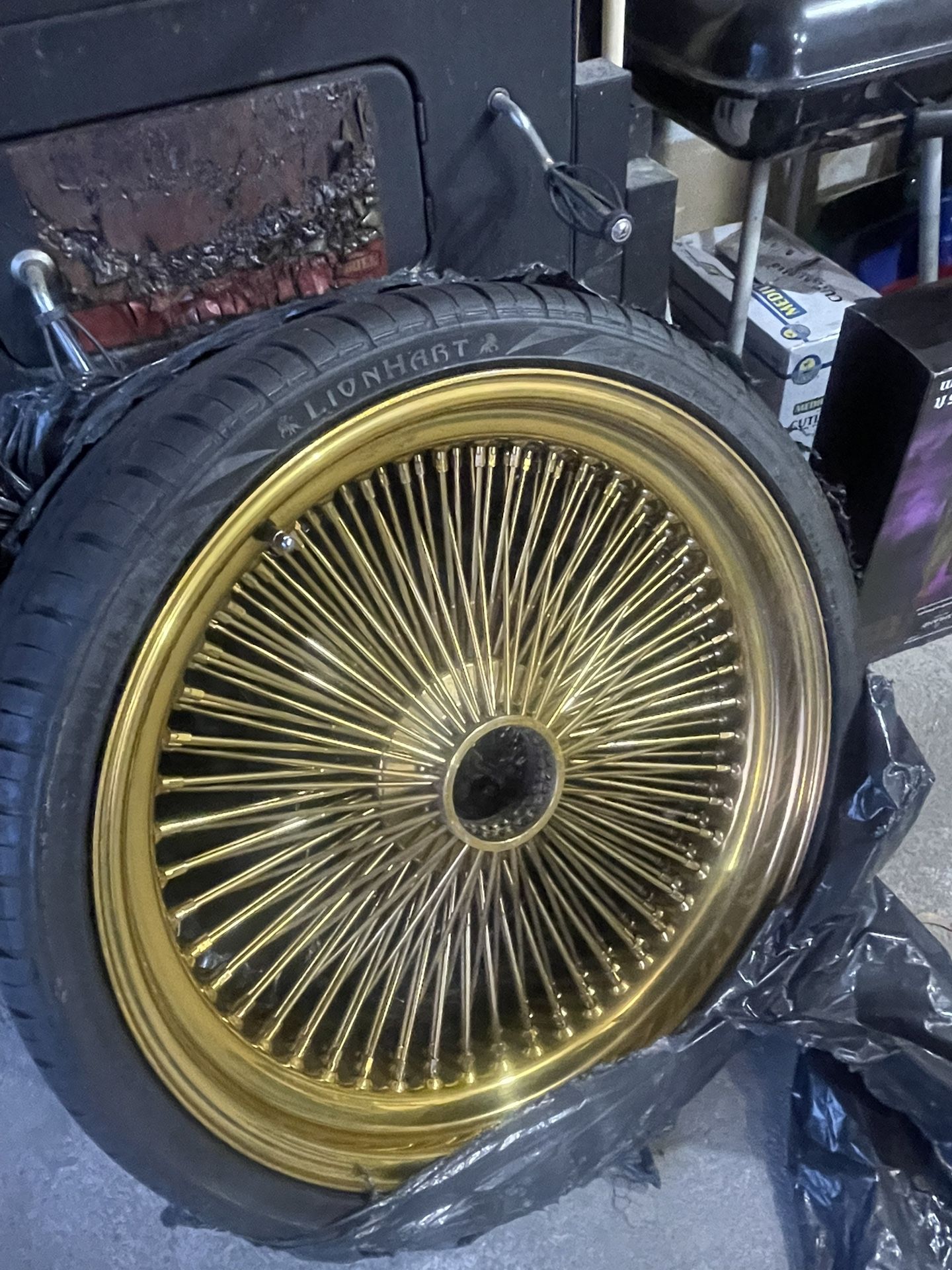 22” All-Gold Spoke Wheels 