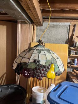 Tiffany-Style Stained Glass Fruit Pendant Lamp