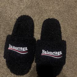 Balenciaga Fur Slides 