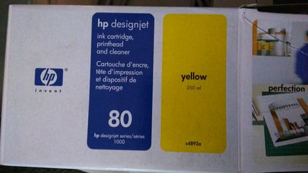 Hp designjet ink cartridge c4820a and c4803a. Unopened