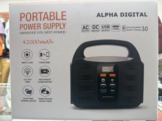 Alpha Digital T101 Portable Power Station 42000mAh 155Wh 100W AC USB-C NEW
