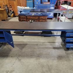 Long Industrial Work Table