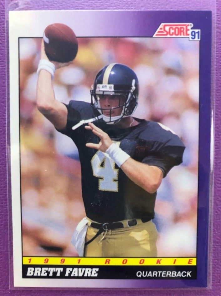 Really Nice 1991 Brett Farve Rookie Card # 611 Near Mint Or Better Condition