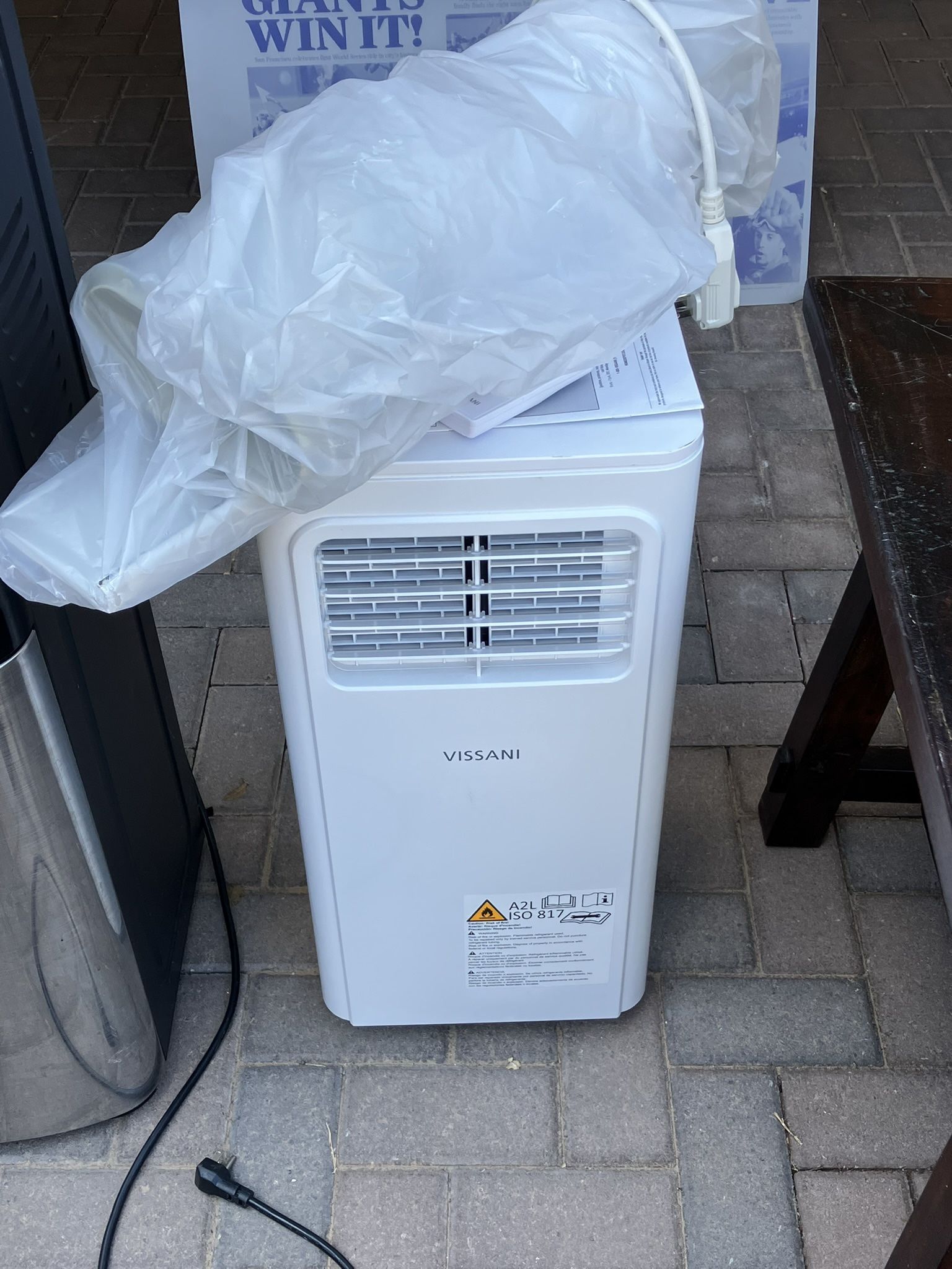 Vissani Portable Cooling Air Conditioner With Hose And Window Seal