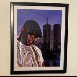 Notorious B.I.G. Biggie Smalls Custom Art Piece On Black Frame