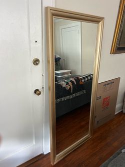 Gold Painted Dressing Mirror 29 x 65”
