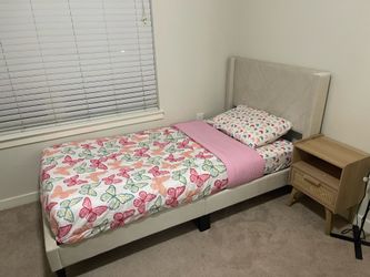 Twin Bed + Mattress – Like New