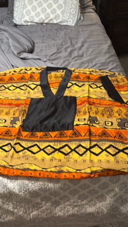 Long dress African cloth basins