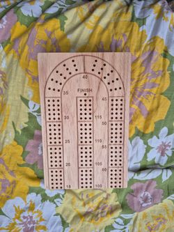 Solid wood folding travel cribbage set