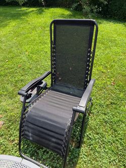 Black Zero Gravity Outdoor Recliner Chairs (4)