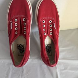 Vans Red Slip-On Sneakers – Size 7.5– Good Condition