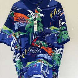 Polo Ralph Lauren Riviera duPort Graphic Print Polo Shirt - Men’s 2XL - NWT $148