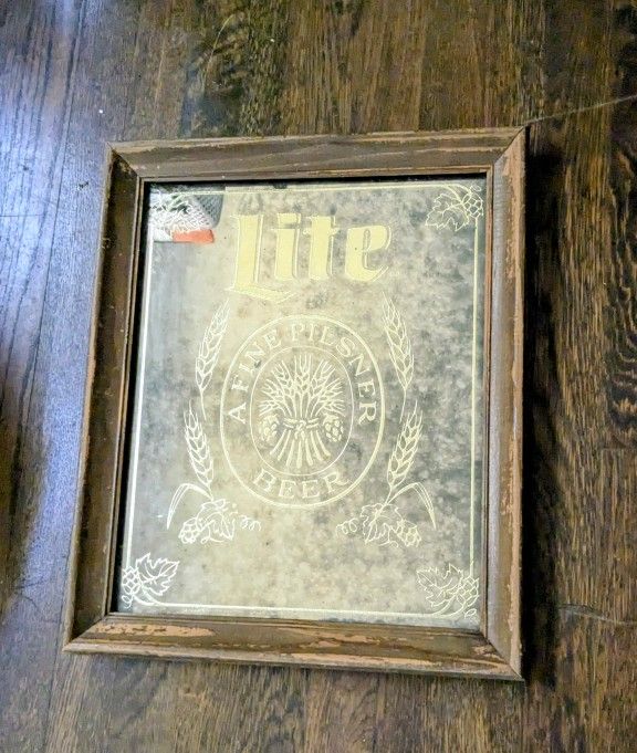 Vintage Miller Lite Decorative Mirror