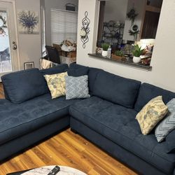 Blue sectional