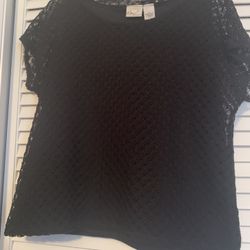 Kim Black Tank With Overblouse Size L