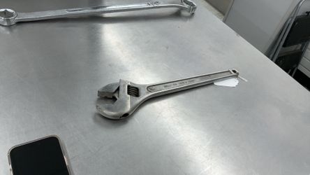 Vintage Snap-on / Blue-Point 15-inch heavy-duty adjustable wrench