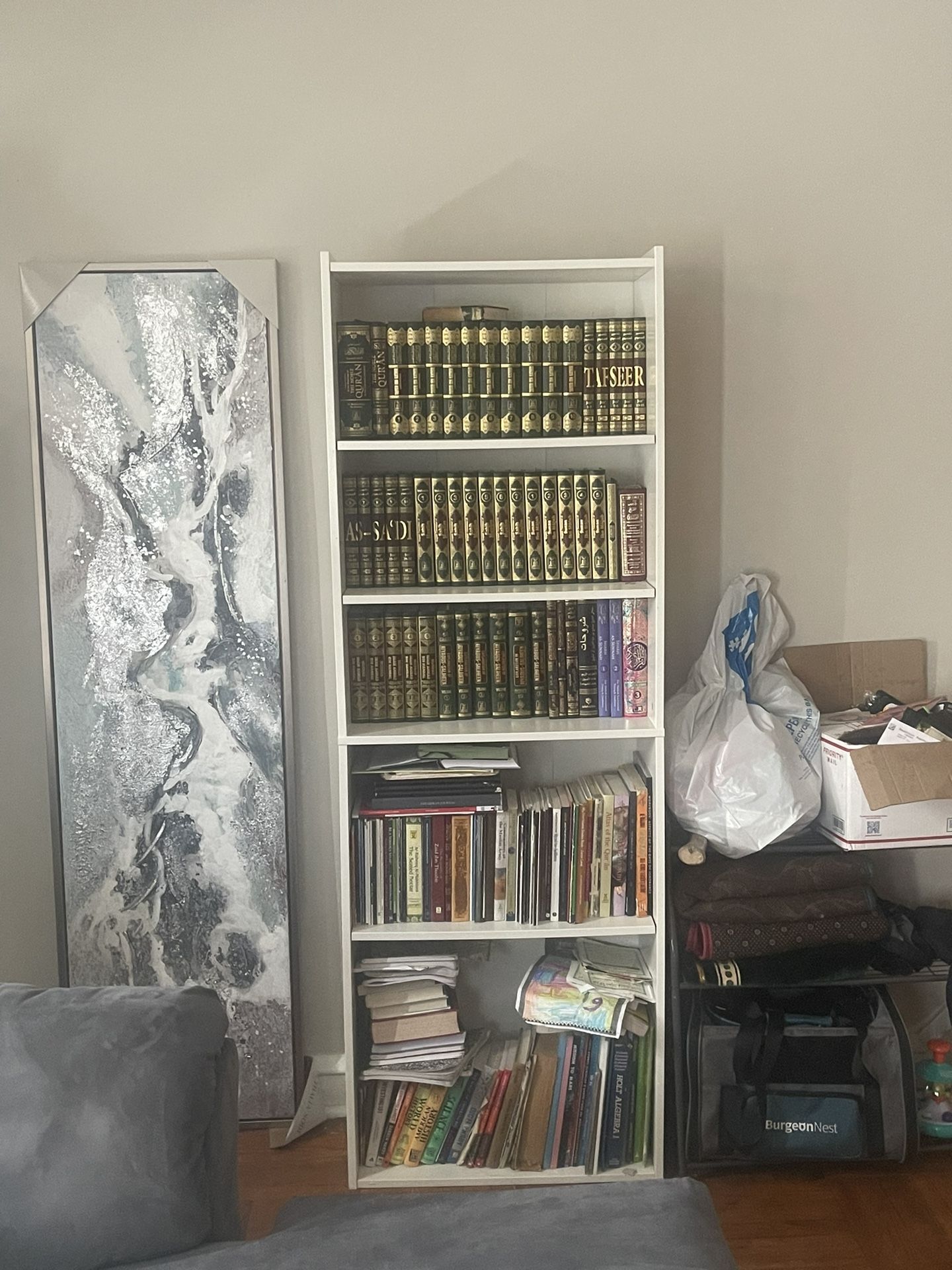White Bookshelves