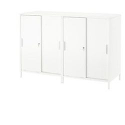 Ikea TROTTEN cabinet with sliding doors  63x43 1/4 " white Article no: 594.296.60