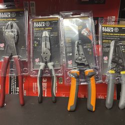 KLEIN TOOL 9” CRIMPING /CUTTING TOOL $20+ HIBRID PLIERS $25+INSULATED WIRE CUTTER$25 AND LONG -NOSE  WIRE  CRIMPER$15 Read Below