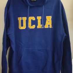 COLOSSEUM ATHLETICS WEAR UCLA BRUINS MEN'S THICK HOODIE SWEATSHIRT SIZE XLARGE BLUE STANDARD FIT UCLA BIG YELLOW FRONT LOGO BRAND  NEW WITH OUT TAGS.