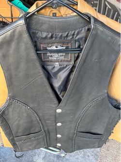 Leather riding vest