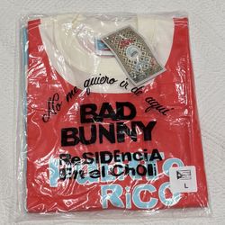 Bad Bunny PR Jersey Tee Shirt (Red)