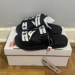 Black/White Kappa Slides Boys 5