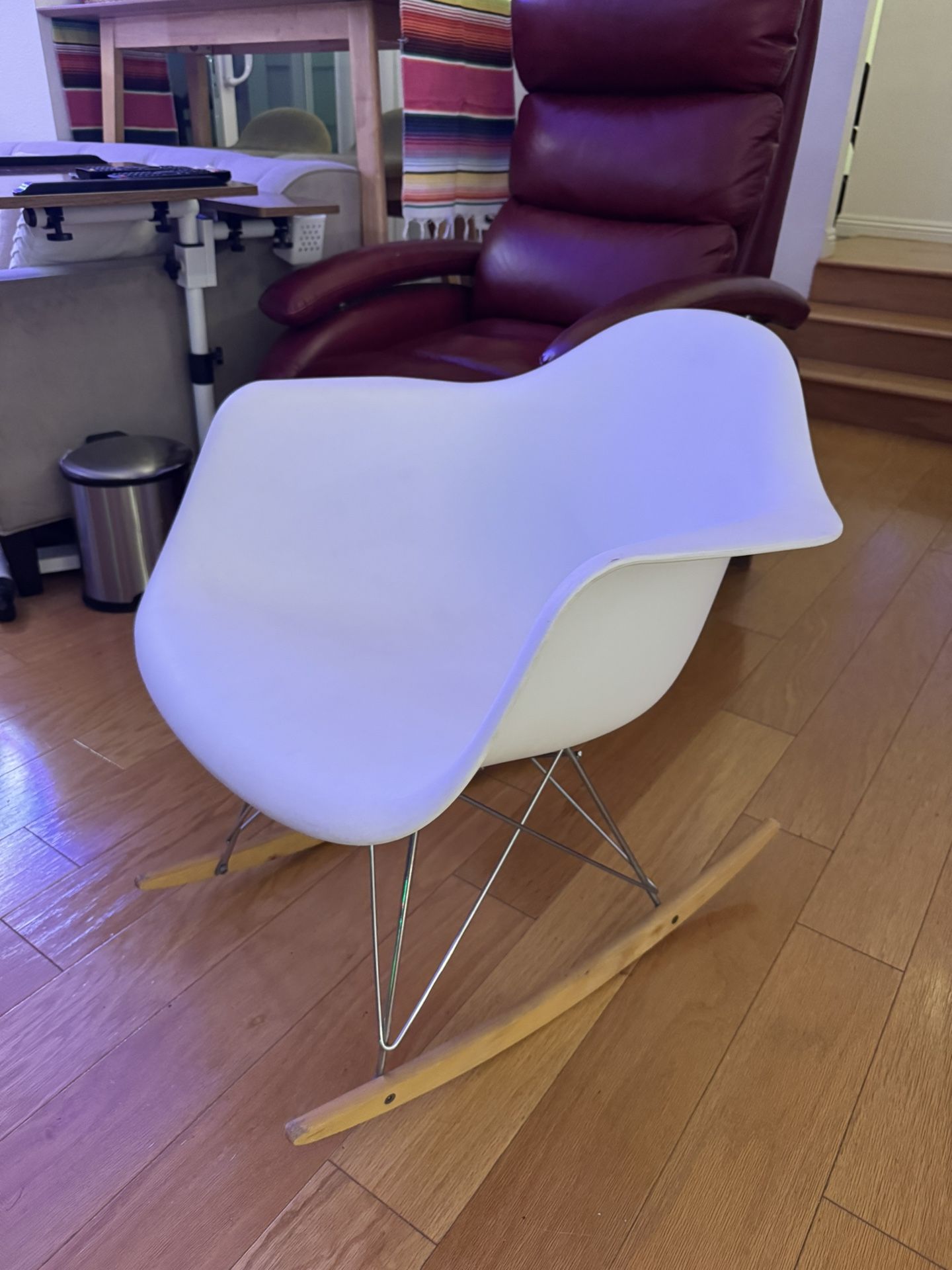Eames Style Rocking Chair White
