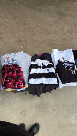 Men’s clothes. Shirts and pants