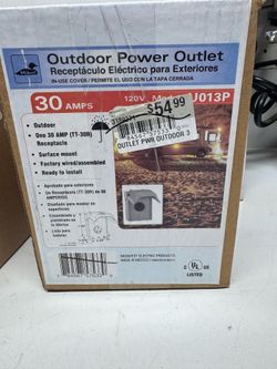 New Outdoor Power Outlet 30 Amps. Must Pickup