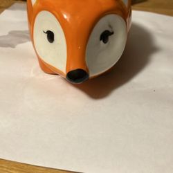 Cute Ceramic Fox Planter / Succulent Pot