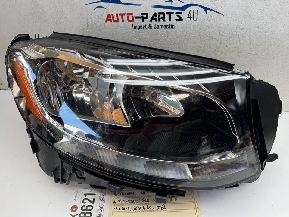2016 - 2017 - 2018 - 2019 MERCEDES GLC CLASS RIGHT HALOGEN HEADLIGHT OEM AX98621