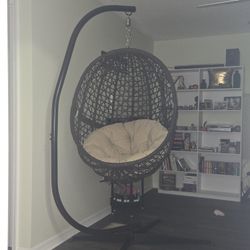 Hanging Egg Chair Stand Only - Heavy Duty Steel C-Stand