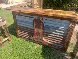 Rustic tin bar