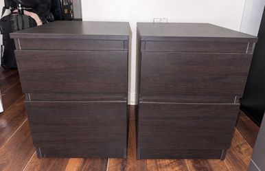 2 Nightstands with 2-drawers IKEA STORKLINTA