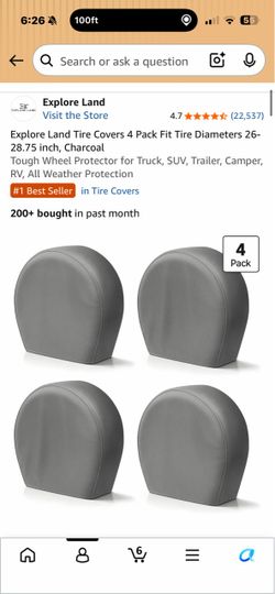 TIRE COVERS: up to 26-28.75”